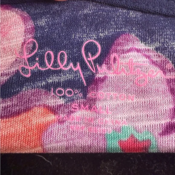 Lilly Pulitzer Caila T-Shirt Dress in the vibrant "Garden Games" floral print - Picture 6 of 11